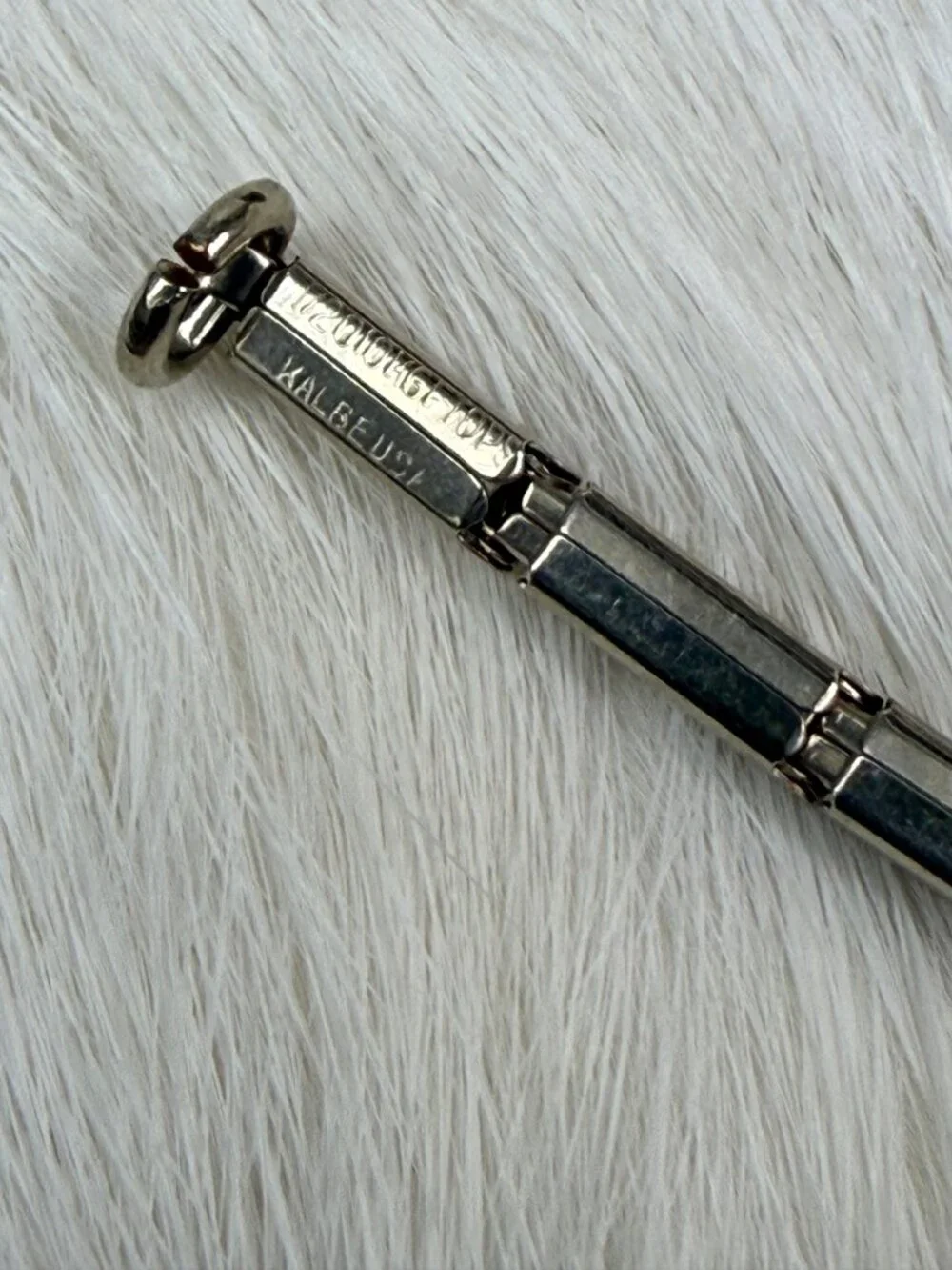 Vintage Kalbe USA 1/20 12K White Gold-Filled Watch Band 4.25